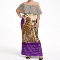 Helen Of Troy Off Shoulder Maxi Dress Ancient Greek Mythology Trojan War