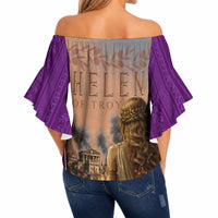 Helen Of Troy Off Shoulder Wrap Waist Top Ancient Greek Mythology Trojan War