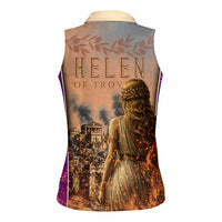 Helen Of Troy Women Sleeveless Polo Shirt Ancient Greek Mythology Trojan War