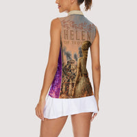 Helen Of Troy Women Sleeveless Polo Shirt Ancient Greek Mythology Trojan War