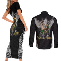 Viking Warrior Couples Matching Short Sleeve Bodycon Dress and Long Sleeve Button Shirts Valkyrie - Warrior Of Asgard - Wonder Print Shop