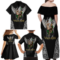 Viking Warrior Family Matching Off Shoulder Maxi Dress and Hawaiian Shirt Valkyrie - Warrior Of Asgard - Wonder Print Shop