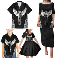 Viking Warrior Family Matching Puletasi Dress and Hawaiian Shirt Valkyrie - Warrior Of Asgard - Wonder Print Shop