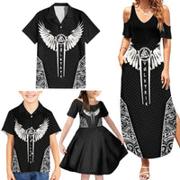 Viking Warrior Family Matching Summer Maxi Dress and Hawaiian Shirt Valkyrie - Warrior Of Asgard - Wonder Print Shop