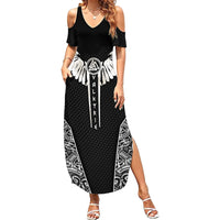 Viking Warrior Family Matching Summer Maxi Dress and Hawaiian Shirt Valkyrie - Warrior Of Asgard - Wonder Print Shop