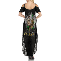 Viking Warrior Family Matching Summer Maxi Dress and Hawaiian Shirt Valkyrie - Warrior Of Asgard - Wonder Print Shop