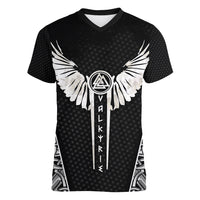 Viking Warrior Women V Neck T Shirt Valkyrie - Warrior Of Asgard - Wonder Print Shop