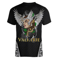 Viking Warrior Women V Neck T Shirt Valkyrie - Warrior Of Asgard - Wonder Print Shop