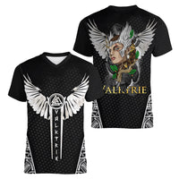 Viking Warrior Women V Neck T Shirt Valkyrie - Warrior Of Asgard - Wonder Print Shop