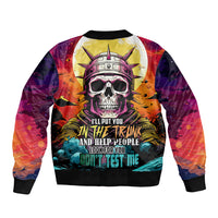 Skull Space Bomber Jacket I'll Put You In The Trunk - Wonder Print Shop