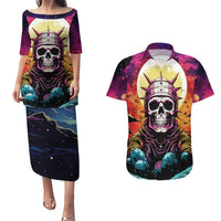 Skull Space Couples Matching Puletasi Dress and Hawaiian Shirt I'll Put You In The Trunk - Wonder Print Shop