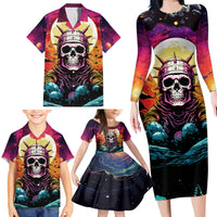 Skull Space Family Matching Long Sleeve Bodycon Dress and Hawaiian Shirt I'll Put You In The Trunk - Wonder Print Shop