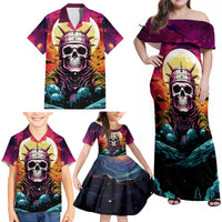 Skull Space Family Matching Off Shoulder Maxi Dress and Hawaiian Shirt I'll Put You In The Trunk - Wonder Print Shop