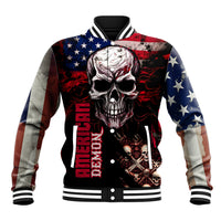 Skull Baseball Jacket American Demon - Wonder Print Shop
