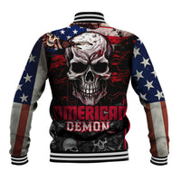Skull Baseball Jacket American Demon - Wonder Print Shop