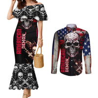 skull-couples-matching-mermaid-dress-and-long-sleeve-button-shirts-american-demon