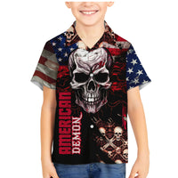 Skull Family Matching Mermaid Dress and Hawaiian Shirt American Demon - Wonder Print Shop