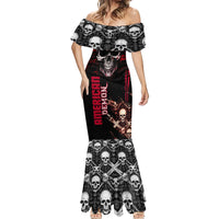 Skull Mermaid Dress American Demon - Wonder Print Shop