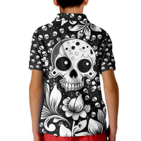 Skull Kid Polo Shirt Cute Skull Fun and Floral - Wonder Print Shop