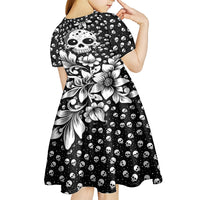 Skull Kid Short Sleeve Dress Cute Skull Fun and Floral - Wonder Print Shop