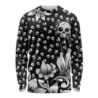 Skull Long Sleeve Shirt Cute Skull Fun and Floral - Wonder Print Shop