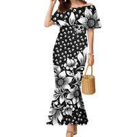 Skull Mermaid Dress Cute Skull Fun and Floral - Wonder Print Shop