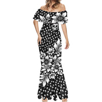 Skull Mermaid Dress Cute Skull Fun and Floral - Wonder Print Shop