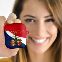 France Christmas AirPods Case with Eiffel Tower Chipmunks Candy Canes and Starry Night Design - Wonder Print Shop