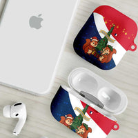 France Christmas AirPods Case with Eiffel Tower Chipmunks Candy Canes and Starry Night Design - Wonder Print Shop