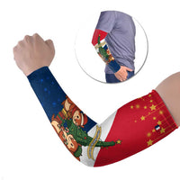 France Christmas Arm Sleeves with Eiffel Tower Chipmunks Candy Canes and Starry Night Design - Wonder Print Shop