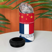 France Christmas 4 in 1 Can Cooler Tumbler with Eiffel Tower Chipmunks Candy Canes and Starry Night Design - Wonder Print Shop