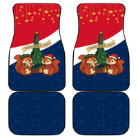 France Christmas Car Mats with Eiffel Tower Chipmunks Candy Canes and Starry Night Design - Wonder Print Shop