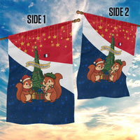 France Christmas Garden Flag with Eiffel Tower Chipmunks Candy Canes and Starry Night Design - Wonder Print Shop