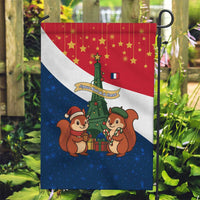 France Christmas Garden Flag with Eiffel Tower Chipmunks Candy Canes and Starry Night Design - Wonder Print Shop