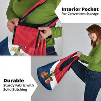 France Christmas Grocery Bag with Eiffel Tower Chipmunks Candy Canes and Starry Night Design - Wonder Print Shop