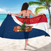 France Christmas Sarong with Eiffel Tower Chipmunks Candy Canes and Starry Night Design - Wonder Print Shop