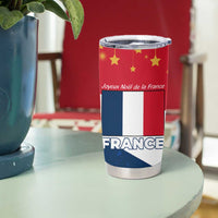 France Christmas Tumbler Cup with Eiffel Tower Chipmunks Candy Canes and Starry Night Design - Wonder Print Shop