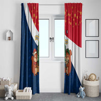 France Christmas Window Curtain with Eiffel Tower Chipmunks Candy Canes and Starry Night Design - Wonder Print Shop