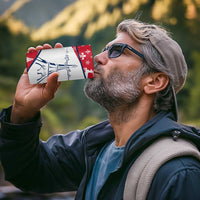 France Christmas 4 in 1 Can Cooler Tumbler with Santa Wine Glass Eiffel Tower and Holiday Icons Design - Wonder Print Shop