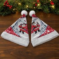 France Christmas Santa Hat with Santa Wine Glass Eiffel Tower and Holiday Icons Design - Wonder Print Shop