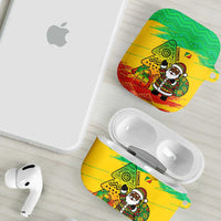 Congo Christmas AirPods Case with African Santa Tribal Tree and Colorful Gift Design - Wonder Print Shop