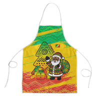 Congo Christmas Apron with African Santa Tribal Tree and Colorful Gift Design - Wonder Print Shop