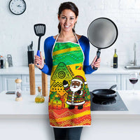 Congo Christmas Apron with African Santa Tribal Tree and Colorful Gift Design - Wonder Print Shop