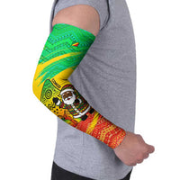 Congo Christmas Arm Sleeves with African Santa Tribal Tree and Colorful Gift Design - Wonder Print Shop