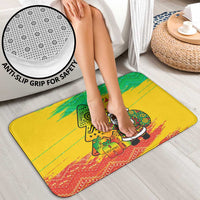 Congo Christmas Bathroom Set with African Santa Tribal Tree and Colorful Gift Design - Wonder Print Shop