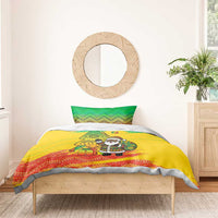 Congo Christmas Bedding Set with African Santa Tribal Tree and Colorful Gift Design - Wonder Print Shop