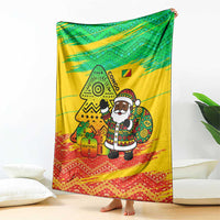 Congo Christmas Blanket with African Santa Tribal Tree and Colorful Gift Design - Wonder Print Shop