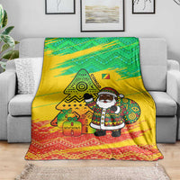 Congo Christmas Blanket with African Santa Tribal Tree and Colorful Gift Design - Wonder Print Shop