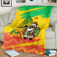 Congo Christmas Blanket with African Santa Tribal Tree and Colorful Gift Design - Wonder Print Shop