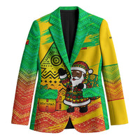 Congo Christmas Blazer with African Santa Tribal Tree and Colorful Gift Design - Wonder Print Shop
